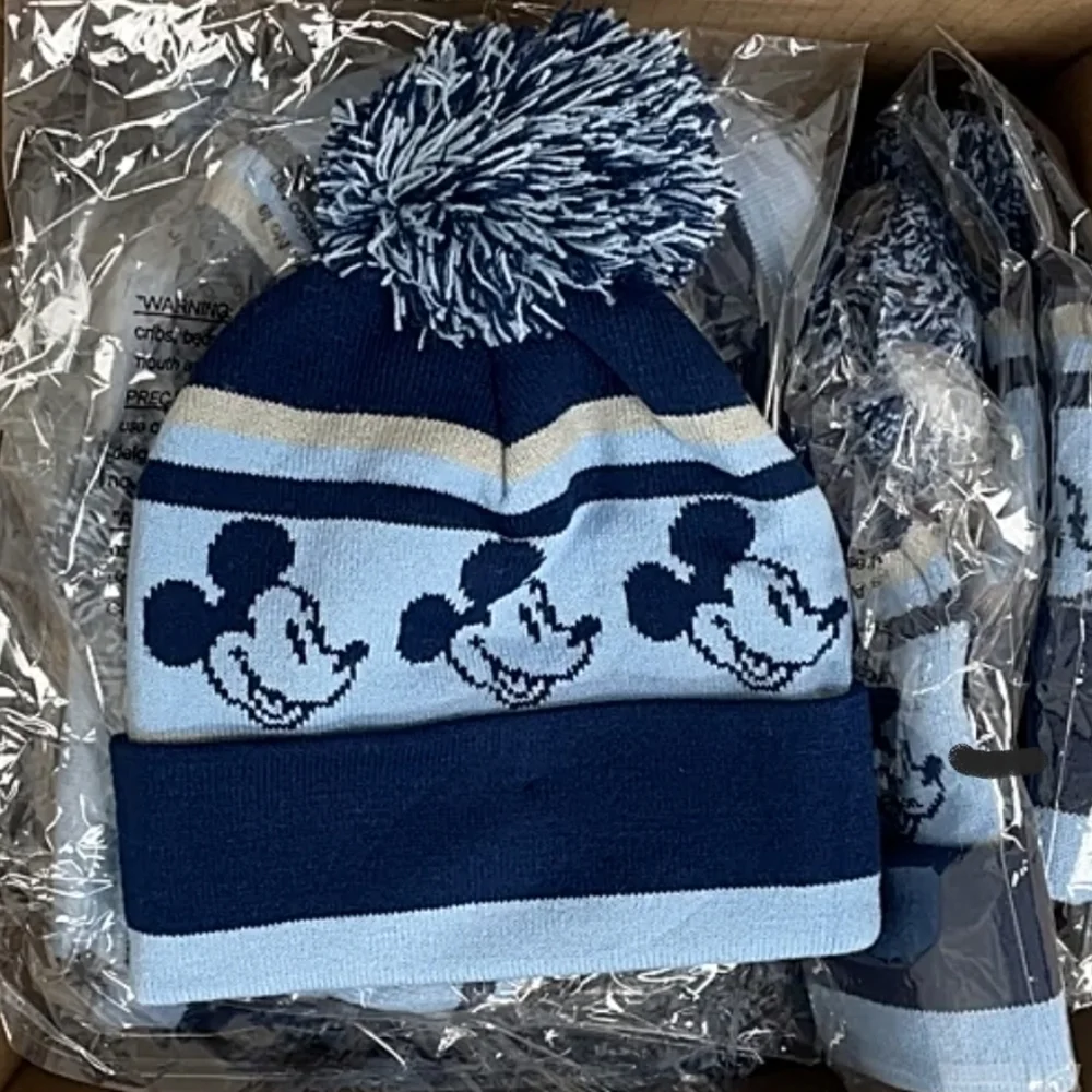 Disney Junior Toddler Mickey Mouse Beanie with Pom - Blue OSFM NWT!